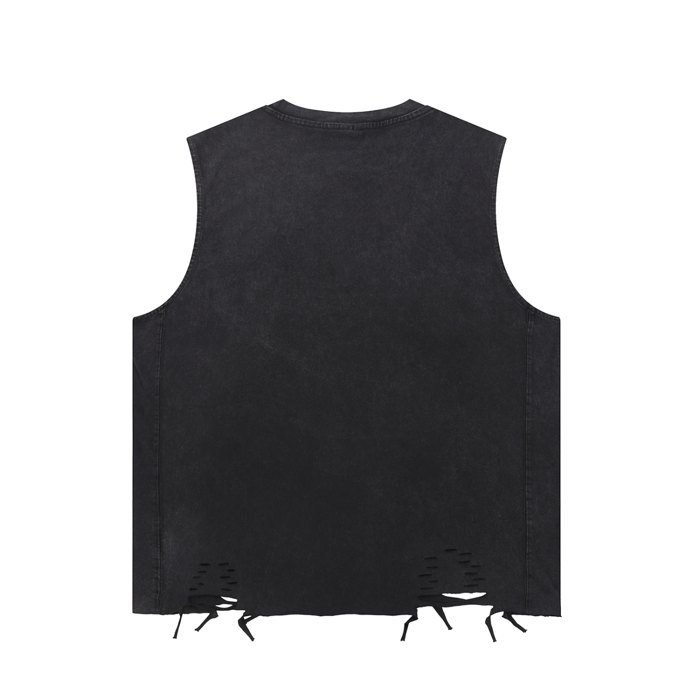 MMI Collective Snow Washed Raw-Hem Tank Top