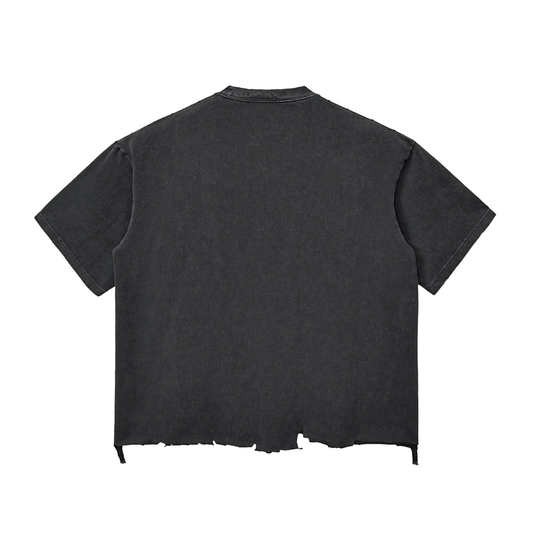 MMI Collective Snow Wash Raw-Hem Boxy T-shirt