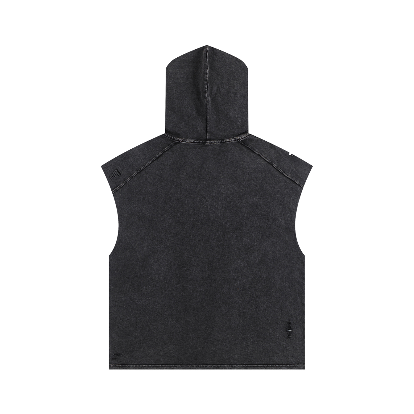 MMI Collective Snow Washed Boxy Hooded Tank Top