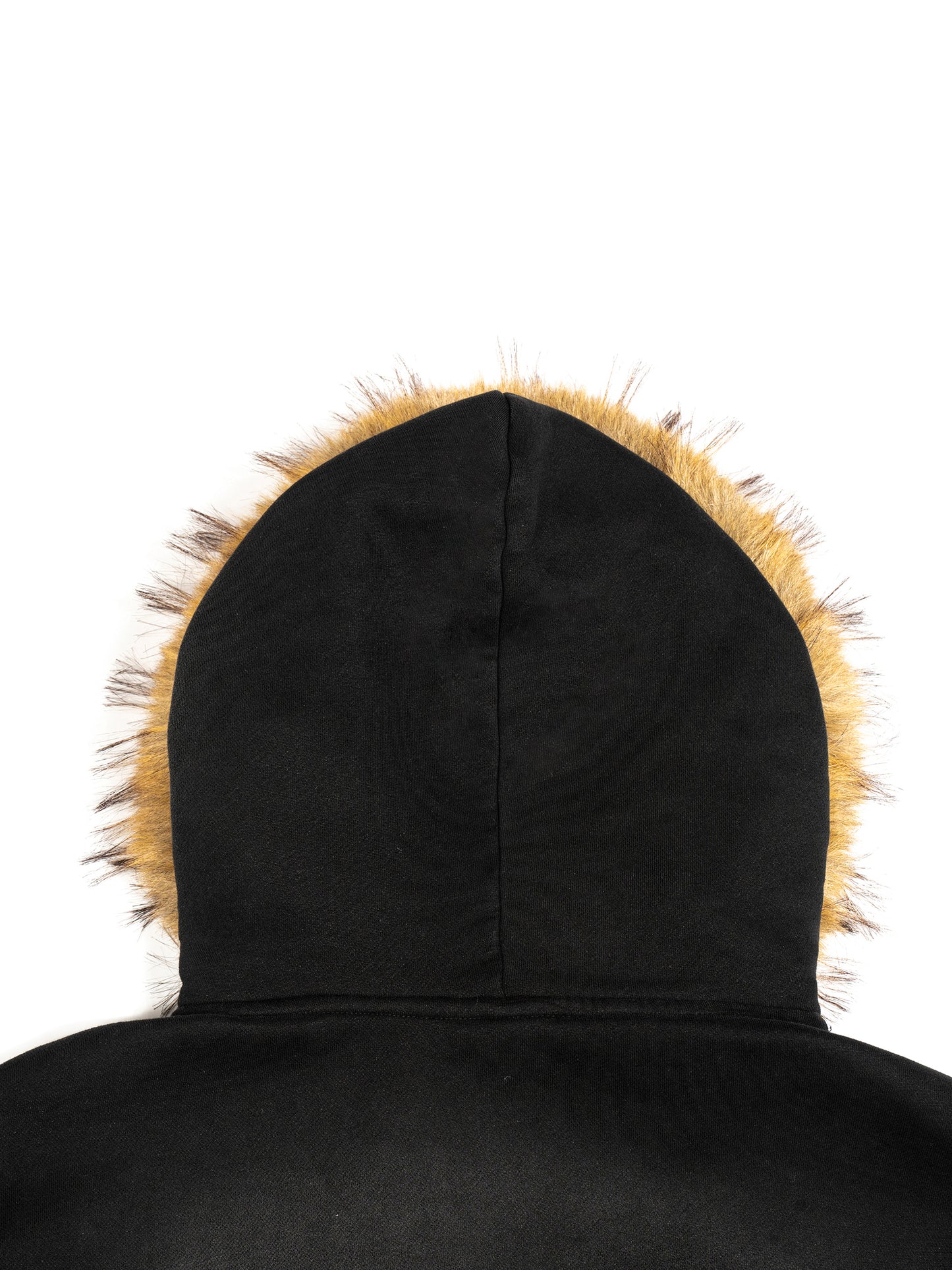 MMI Collective Sun Fade Boxy Detachable Fur Hoodie